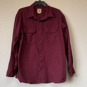 Redhead Maroon Button Down Long Sleeve Outdoor Shirt size XLT